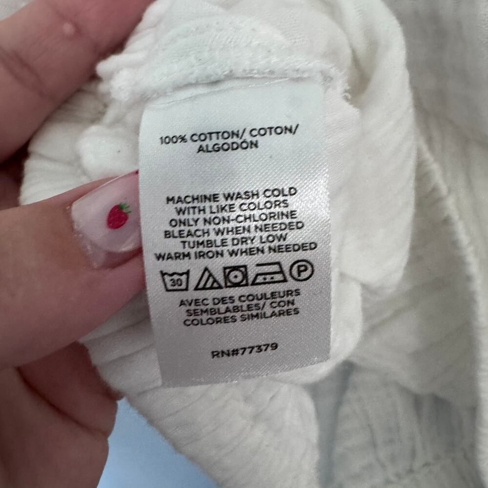 NWT Ann Taylor Gauzy White Crop Top Women's Size Medium 100% Cotton - Picture 6 of 6